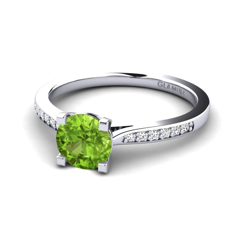 Peridoto Anillo de compromiso Alina 1.0crt