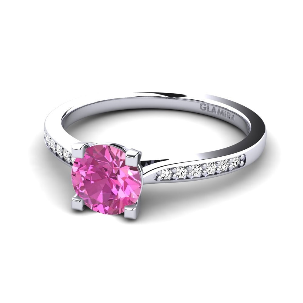 Rosa Topas Forlovelsesring Alina 1.0crt