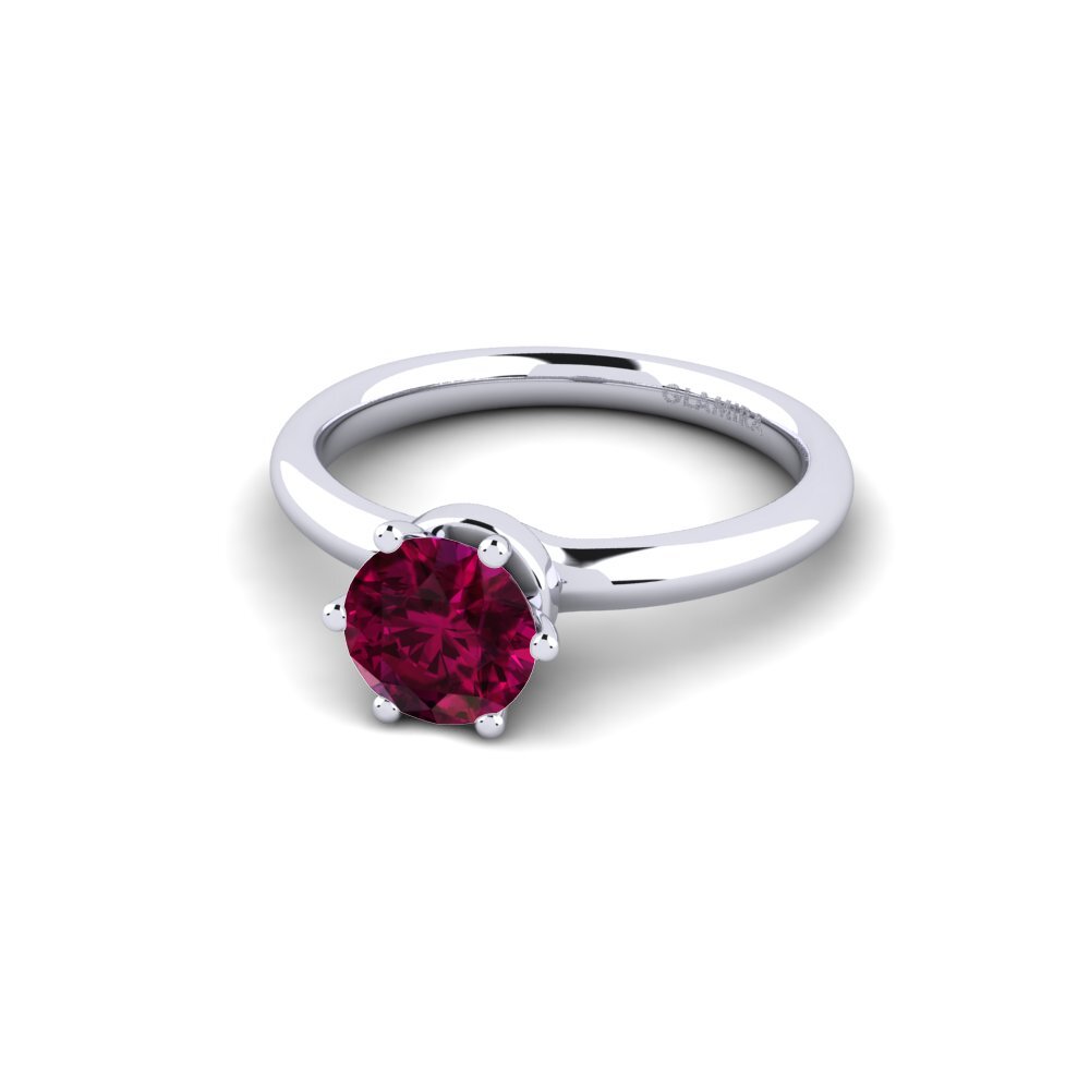 Rhodolite Garnet Engagement Ring Almira 1.0 crt