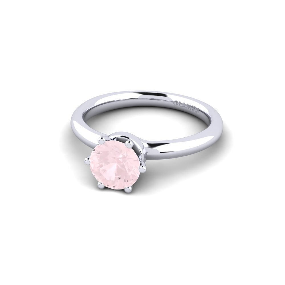 Cuarzo rosa Anillo de compromiso Almira 1.0 crt