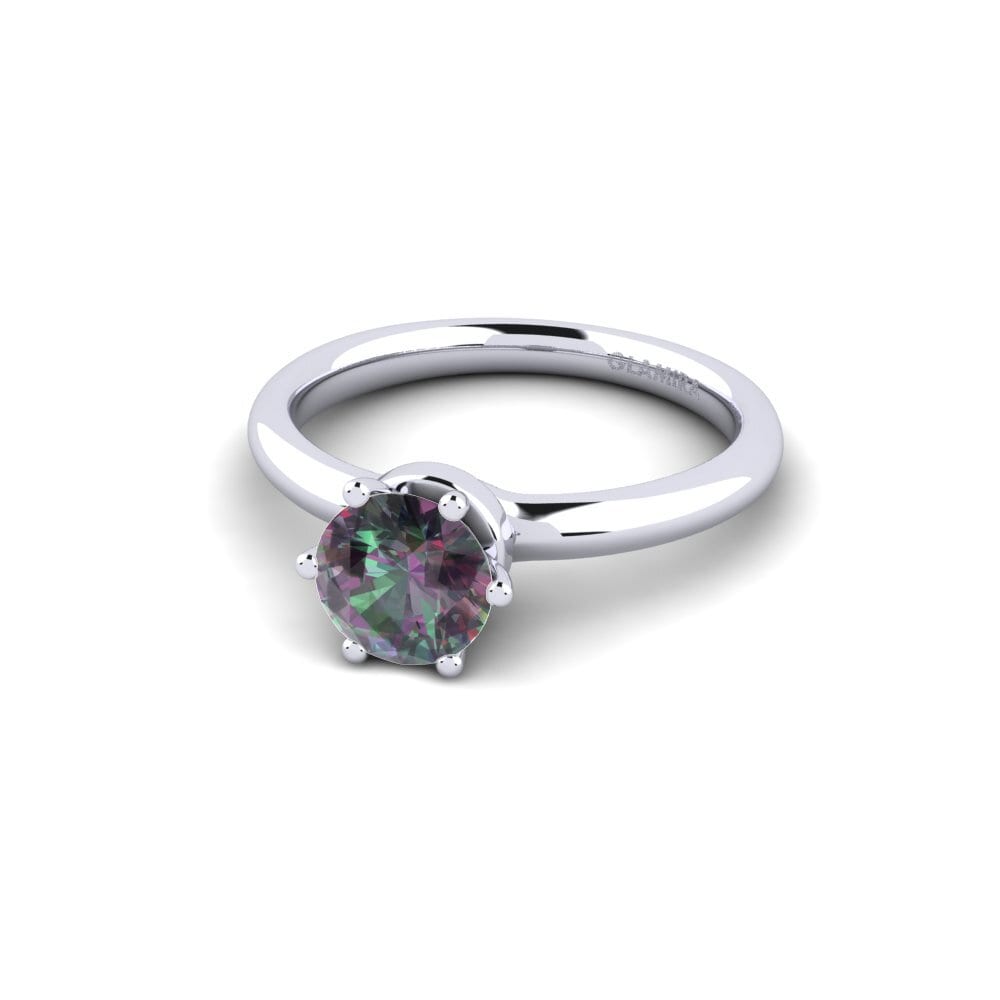 Topacio Místico Anillo de compromiso Almira 1.0 crt