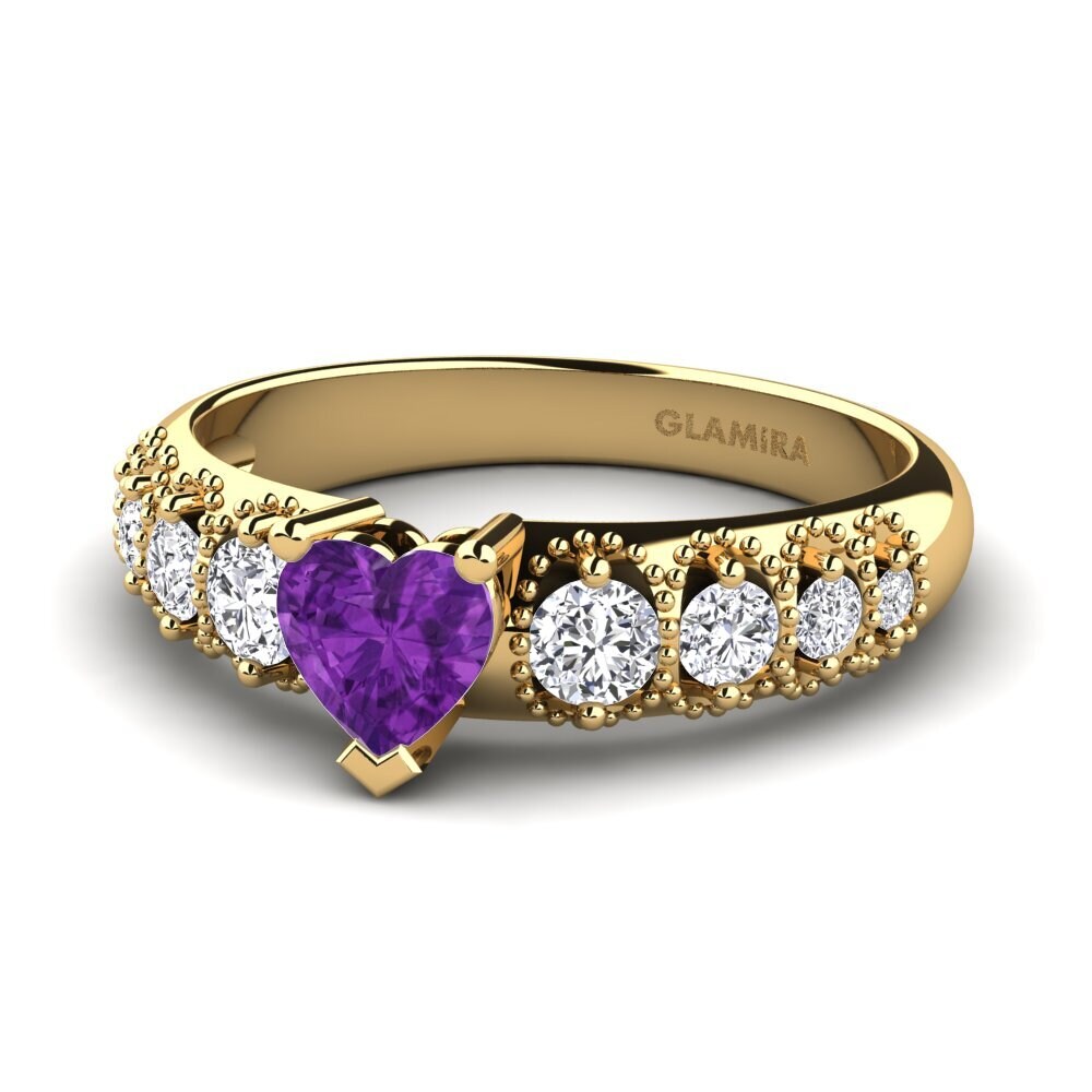 Amethyst Engagement Ring Alonnisos
