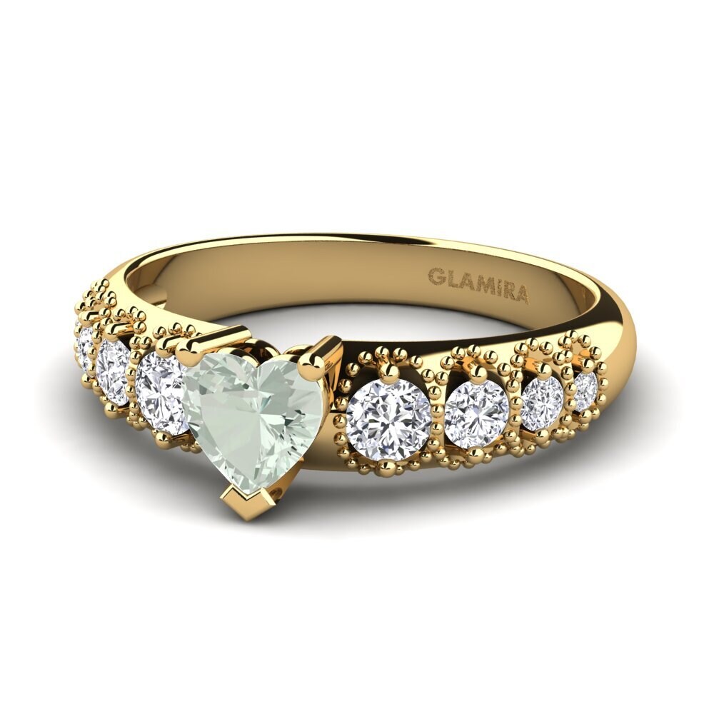 Green Amethyst Engagement Ring Alonnisos