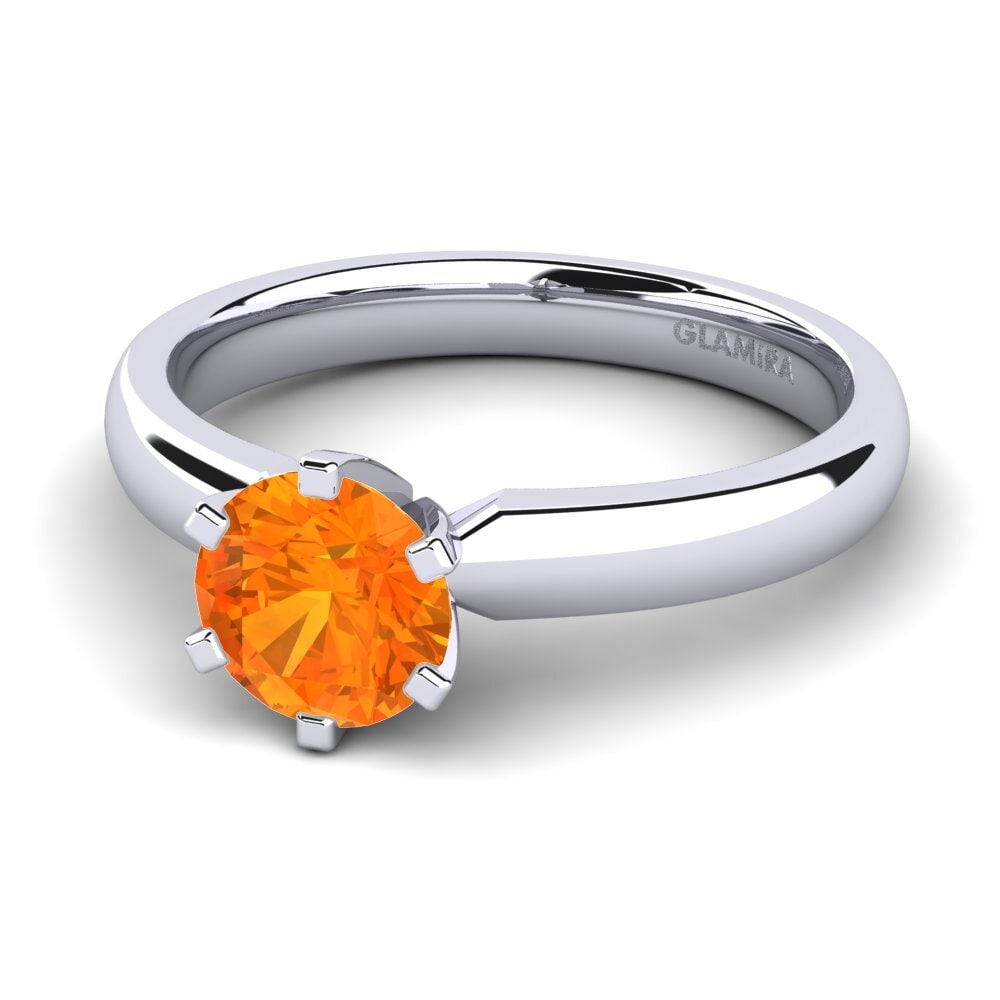 Zafiro Naranja Anillo de compromiso Amanda 1.0crt