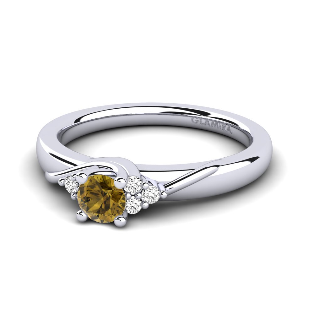 Circón Marrón Anillo de compromiso Amaya