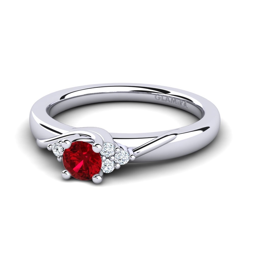 Circonita Roja Anillo de compromiso Amaya