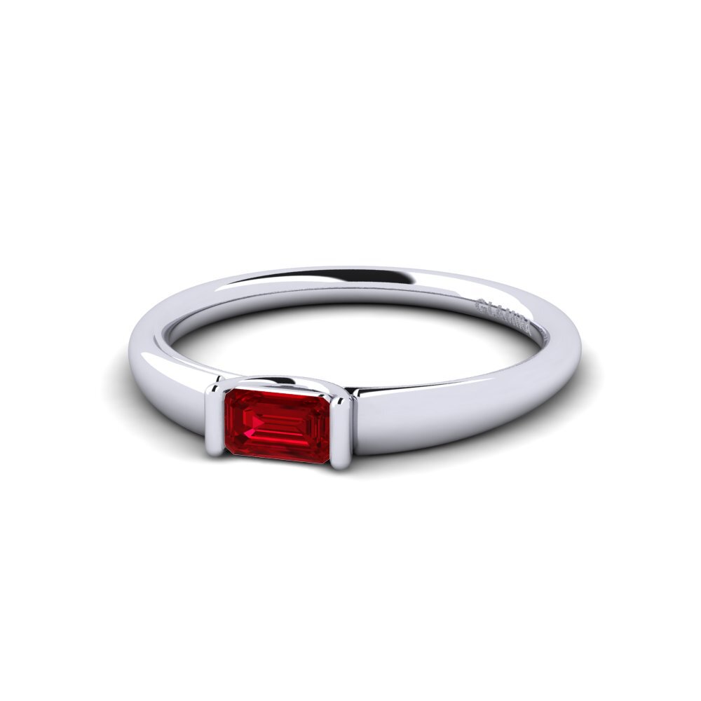 Red Zirconia Engagement Ring Arat