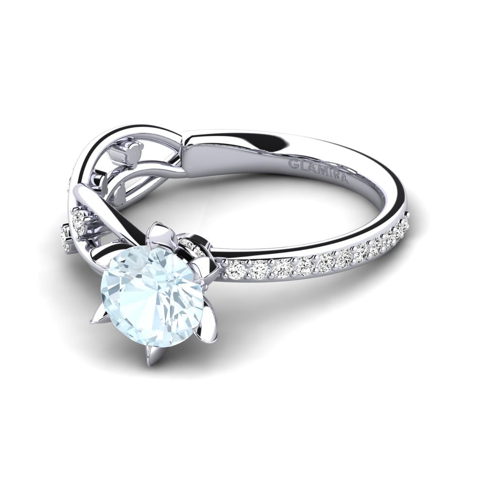 Aquamarine Engagement Ring Arla - Round