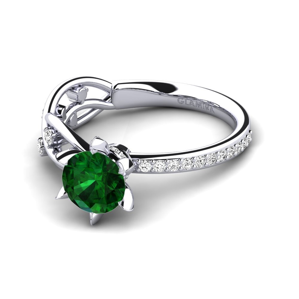 Tsavorite Engagement Ring Arla - Round