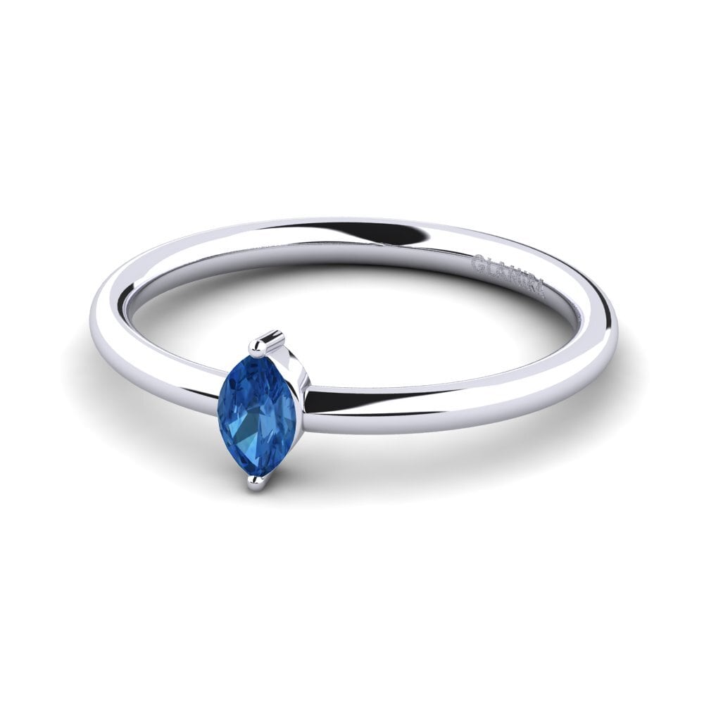 Zircone Blu Scuro Anello da donna Aryan