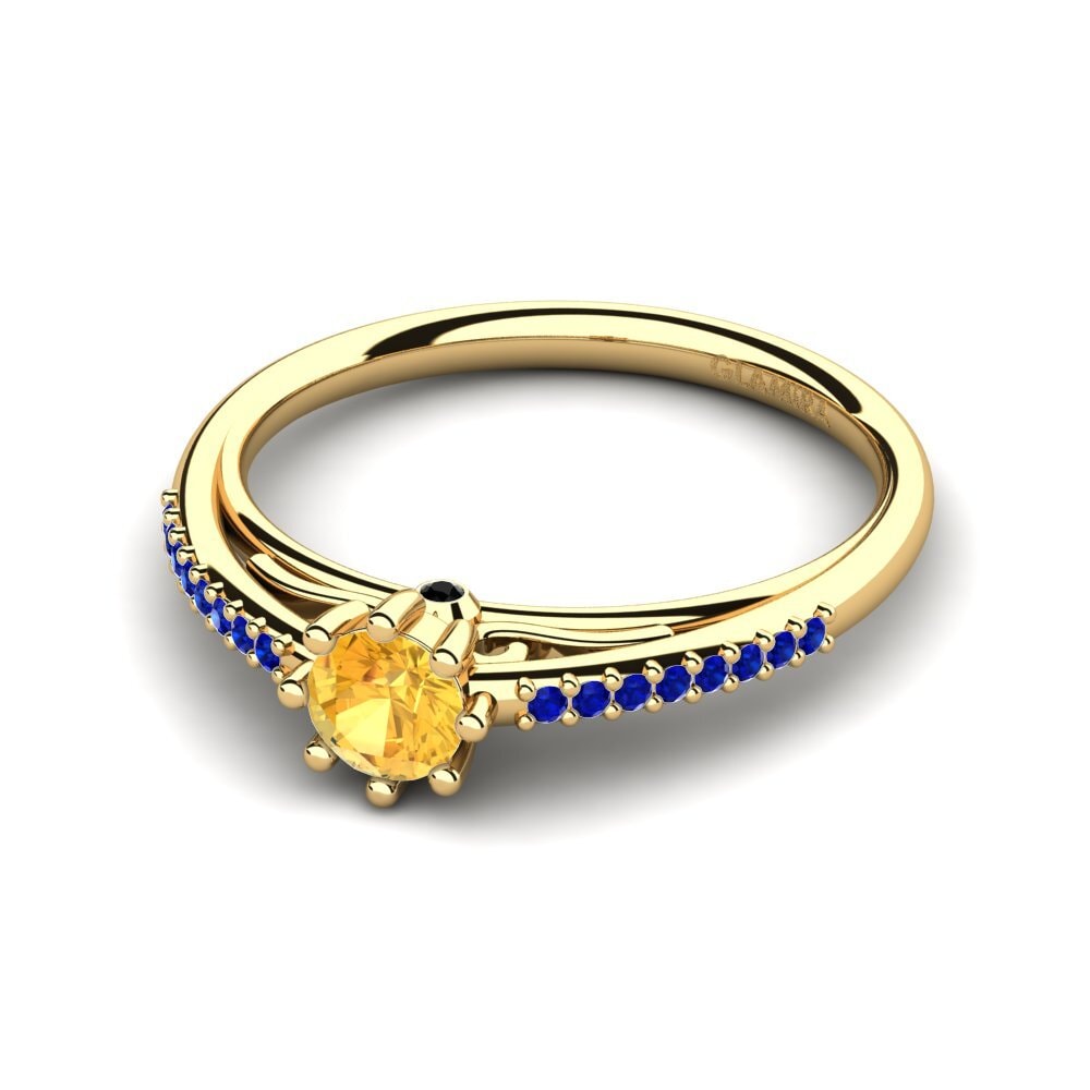 14K Yellow Gold Engagement Ring Atoryia