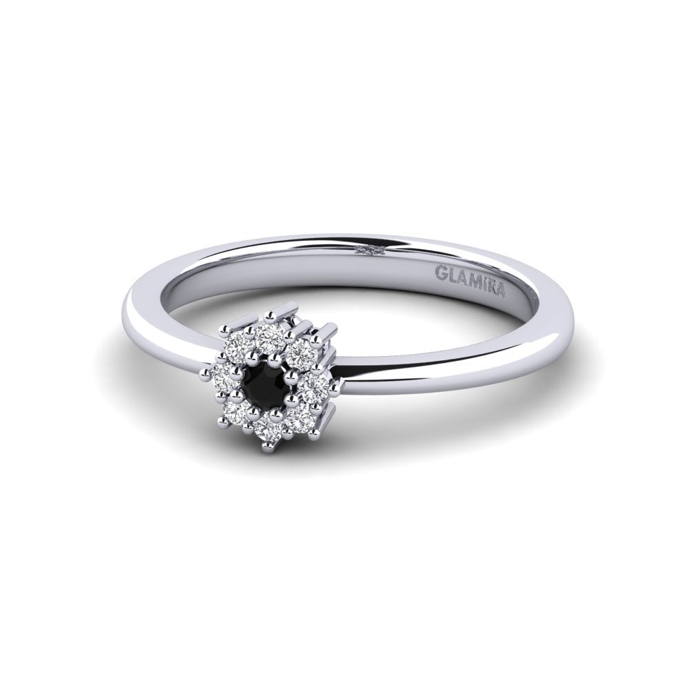 Diamante Negro Anillo de compromiso Aunay