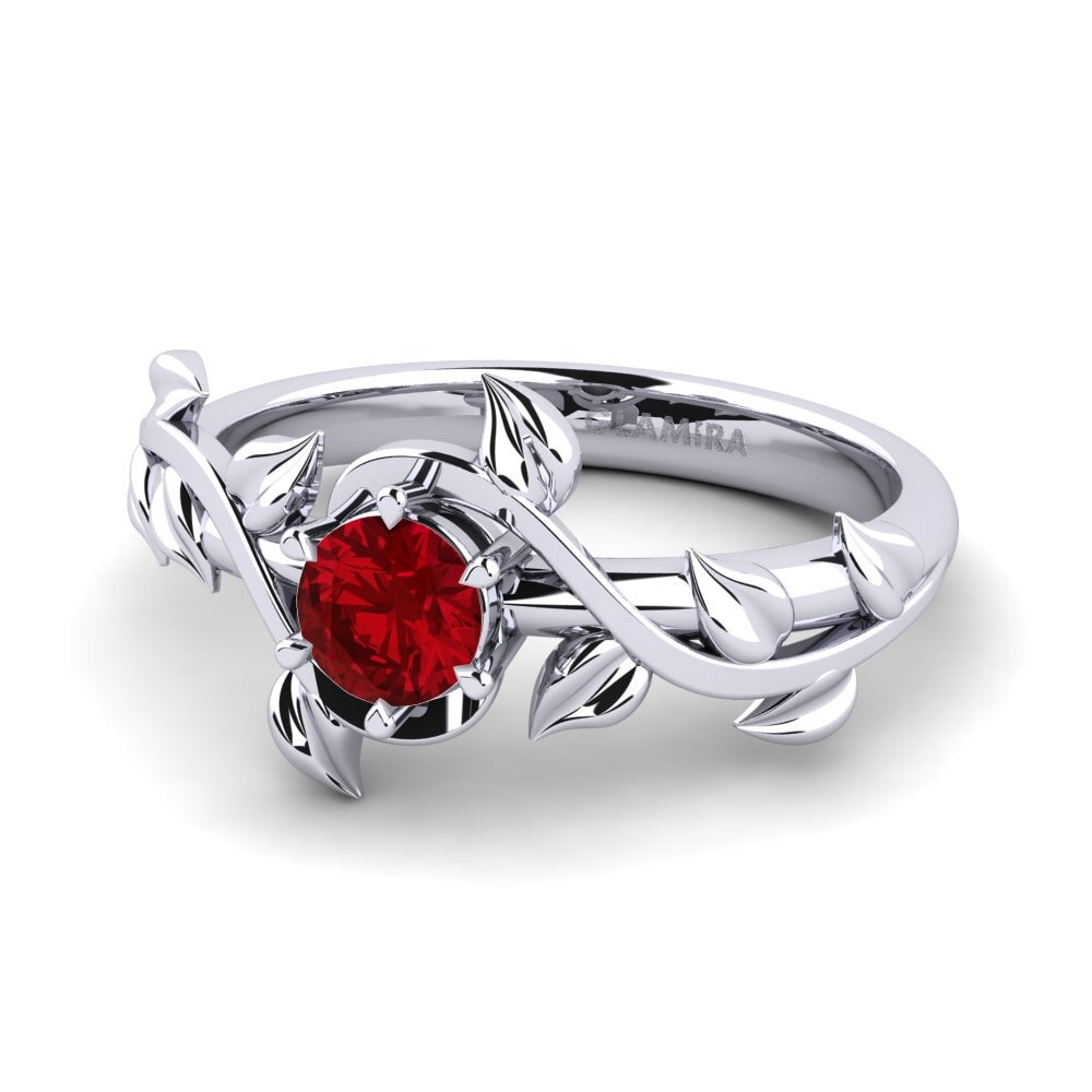 Circonita Roja Anillo de compromiso Bagu