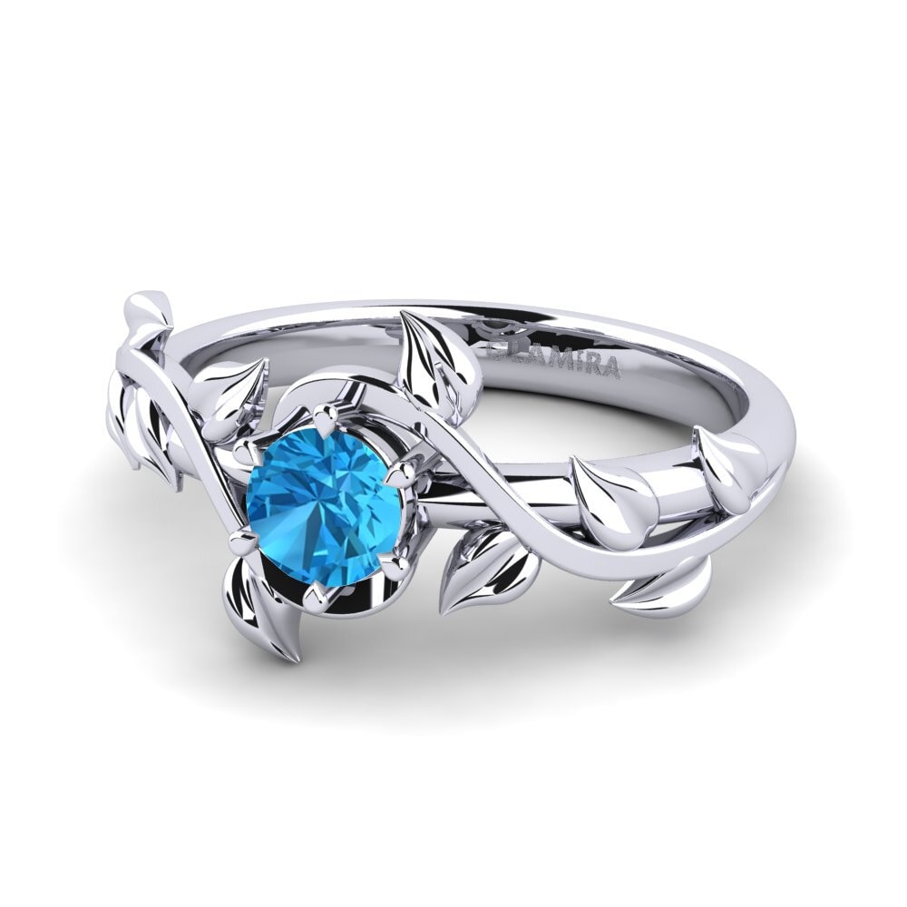 Blauer Topas Verlobungsring Bagu