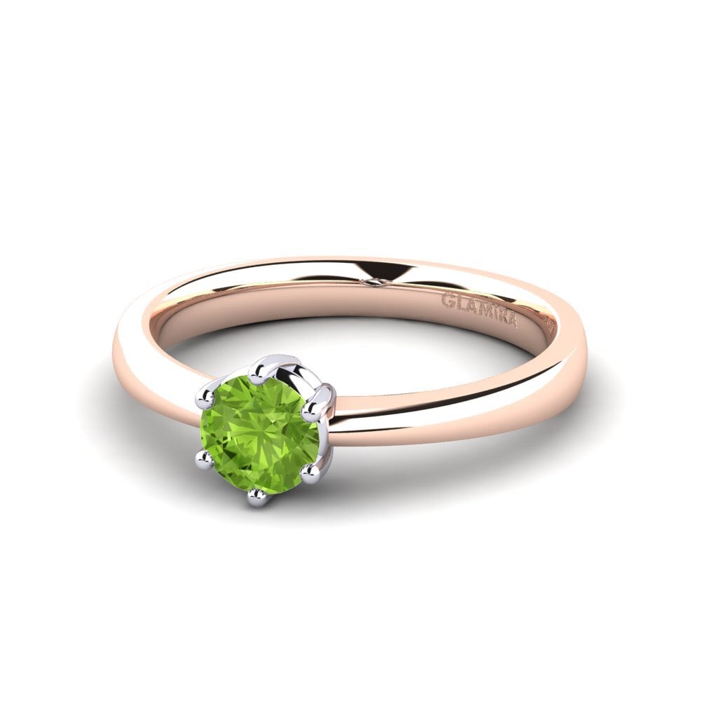 Anillos Peridoto Solitario Clásico