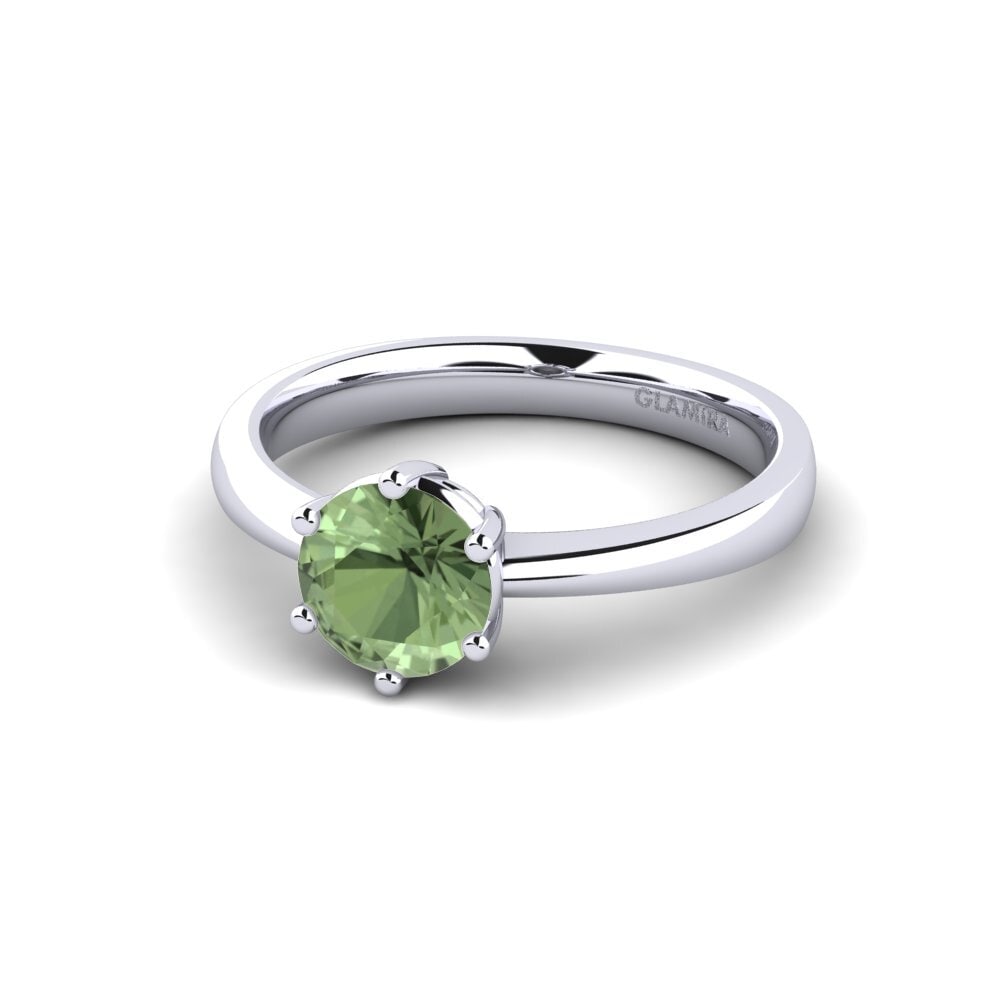 Green Sapphire Engagement Ring Belva 1.0 crt