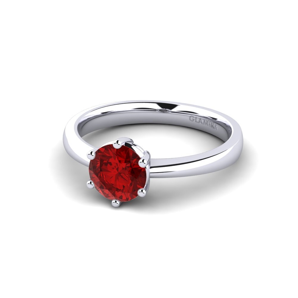Ruby (Lab Created) Engagement Ring Belva 1.0 crt