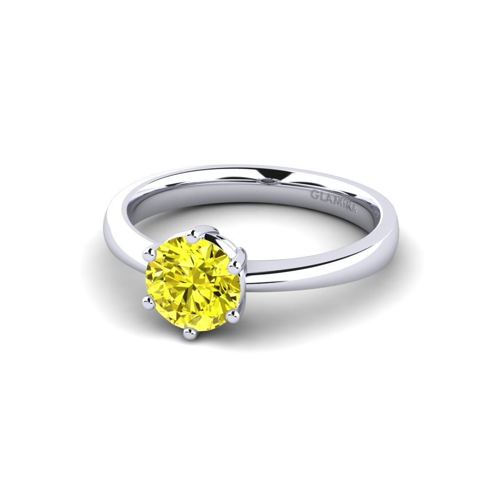 Yellow Diamond Engagement Ring Belva 1.0 crt