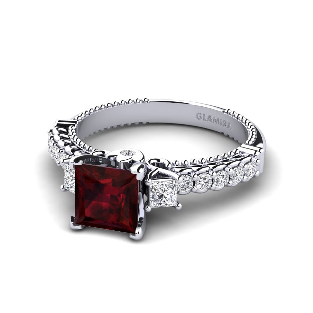 Garnet Engagement Ring Bernadina