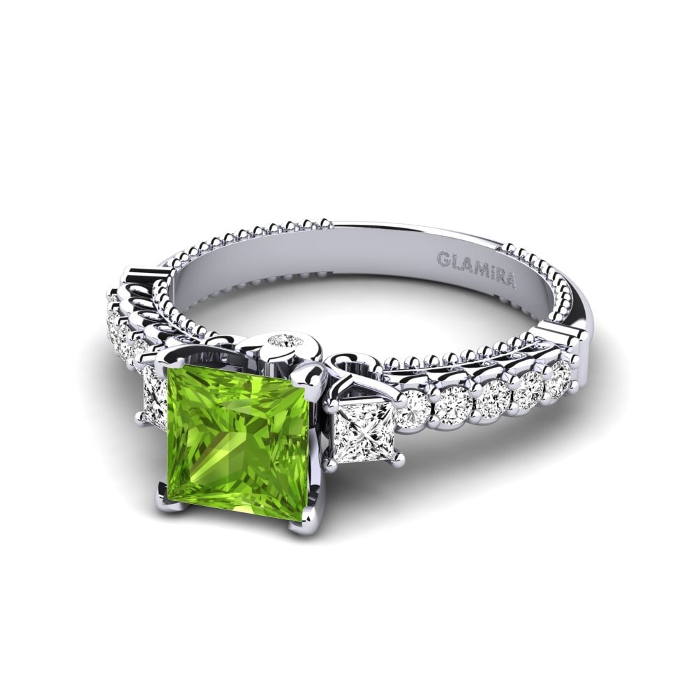 Peridoto Anillo de compromiso Bernadina
