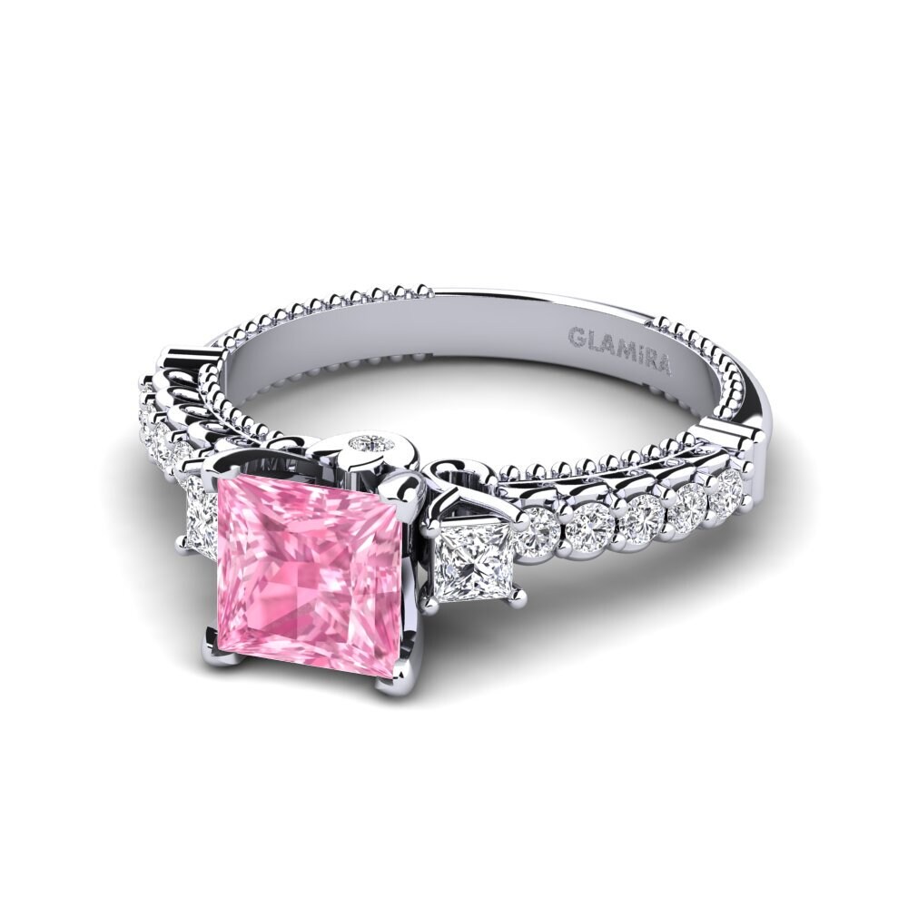 Zafiro Rosado Anillo de compromiso Bernadina