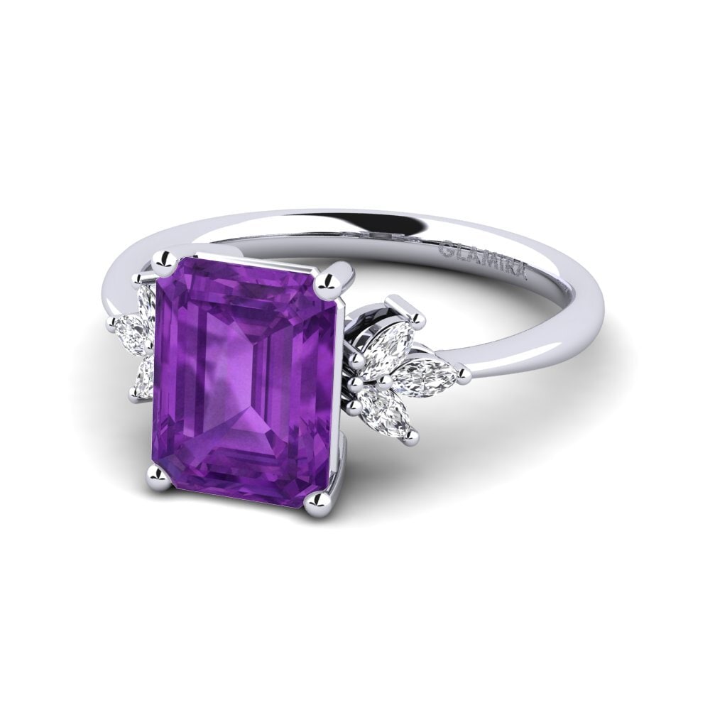 Amethyst Engagement Ring Besett