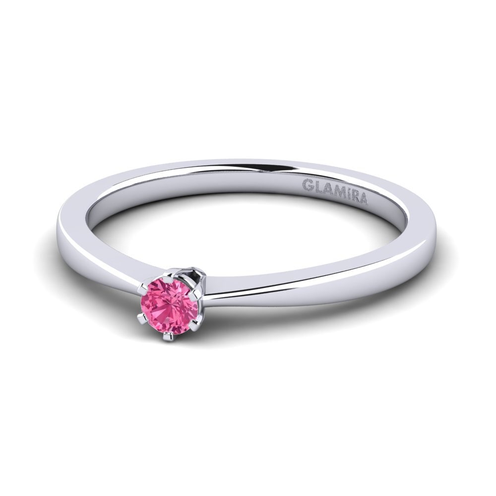 Tourmaline Rose Bague de fiançailles Bridal Rise 0.1crt
