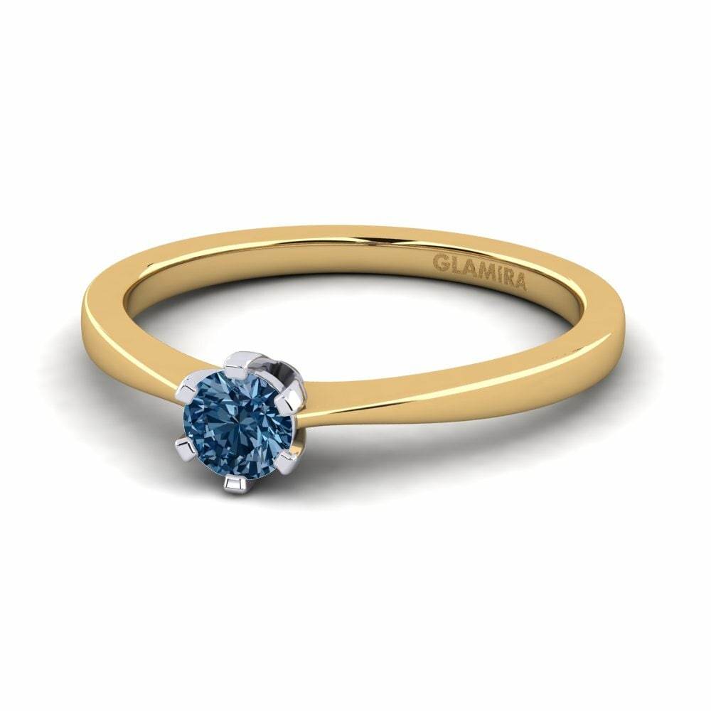 18K Geel & Wit Goud Verlovingsring Bridal Rise