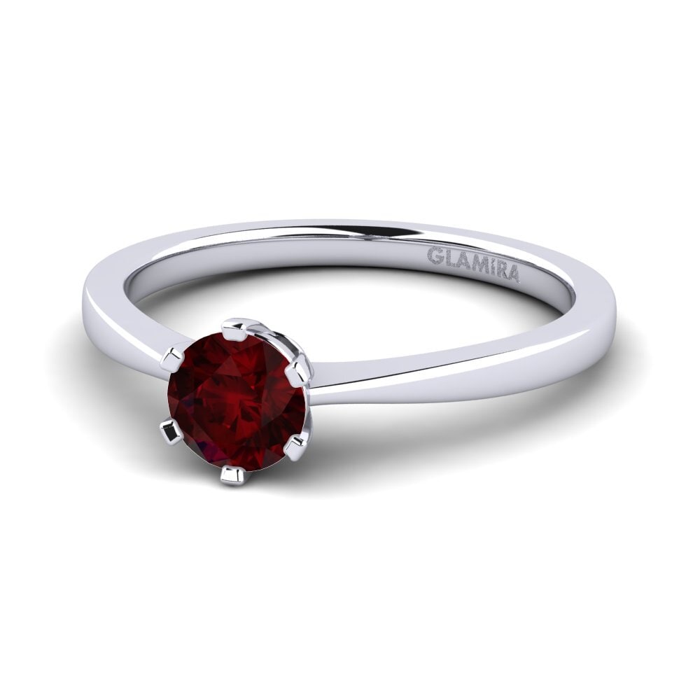 Garnet Engagement Ring Bridal Rise 0.5 crt