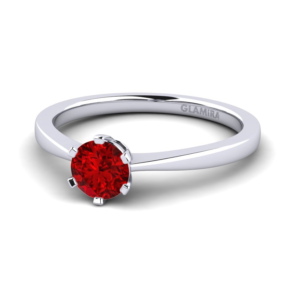 Ruby (Lab Created) Engagement Ring Bridal Rise 0.5 crt