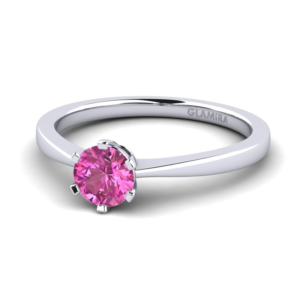 Pink Topaz Engagement Ring Bridal Rise 0.5crt