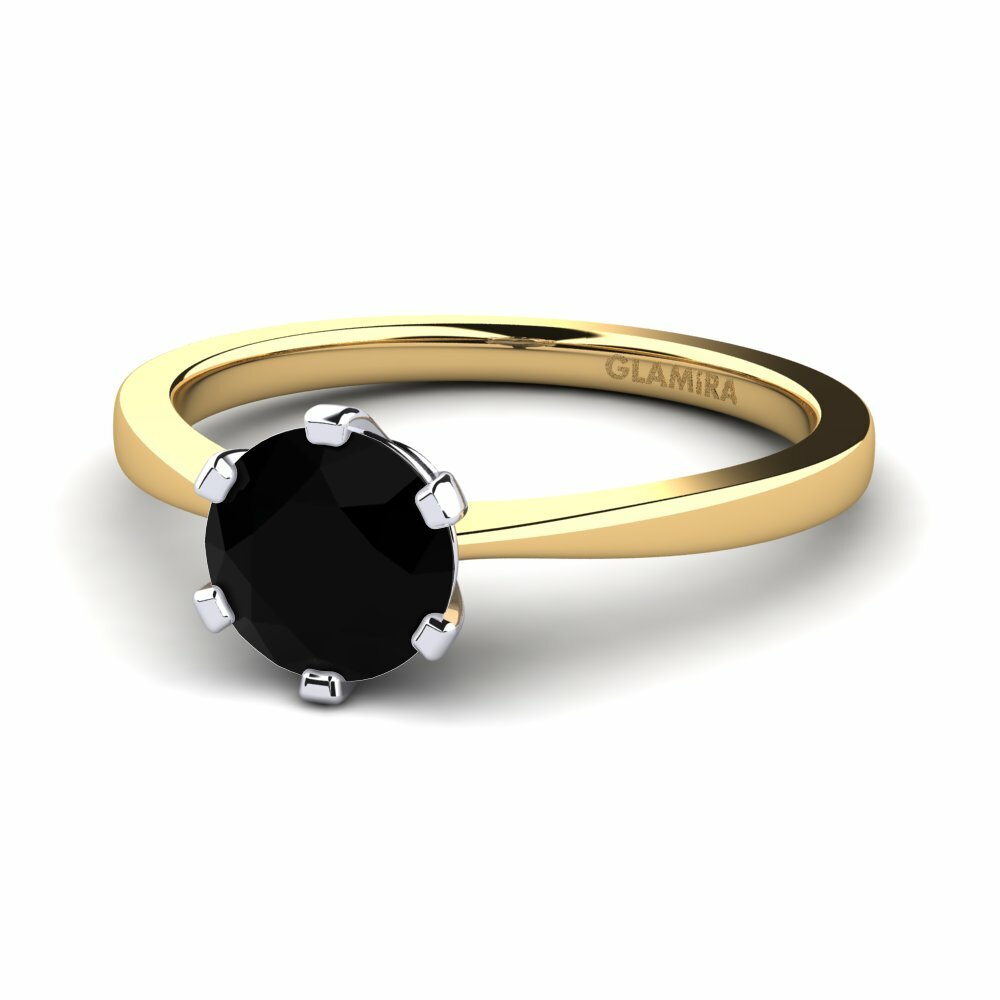 18K Geel & Wit Goud Verlovingsring Bridal Rise 1.0crt