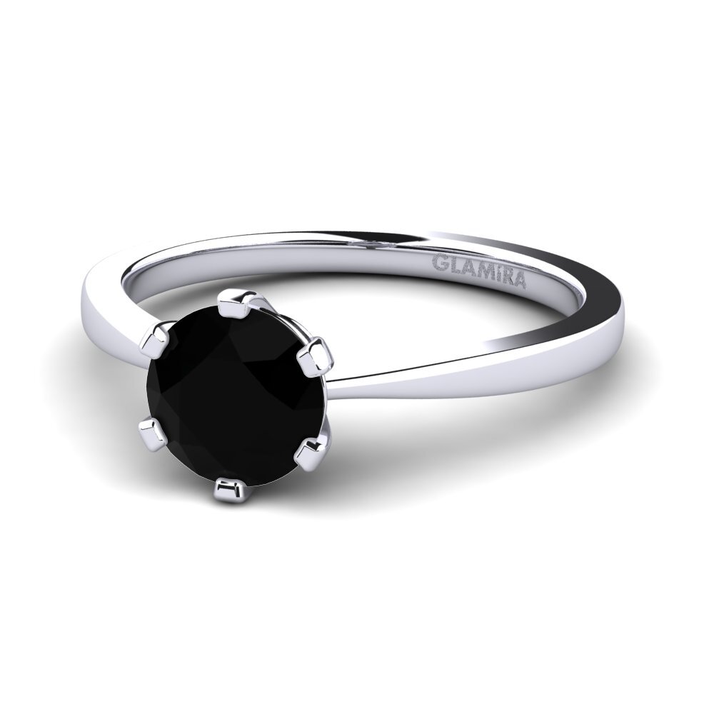Sort Safir Forlovelsesring Bridal Rise 1.0crt