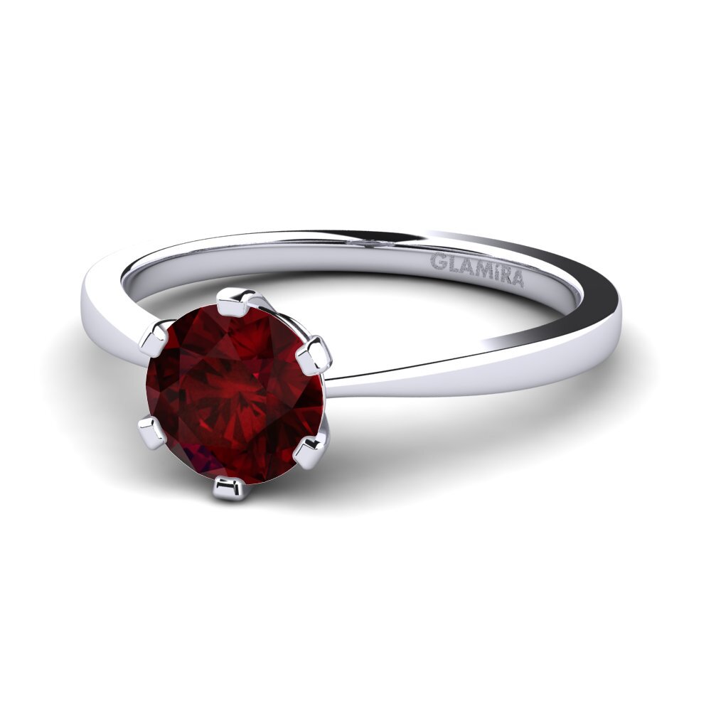 Garnet Engagement Ring Bridal Rise 1.0 crt
