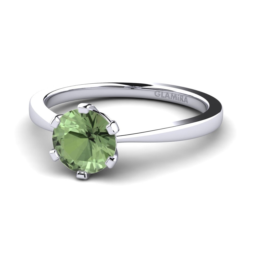 Green Sapphire Engagement Ring Bridal Rise 1.0crt