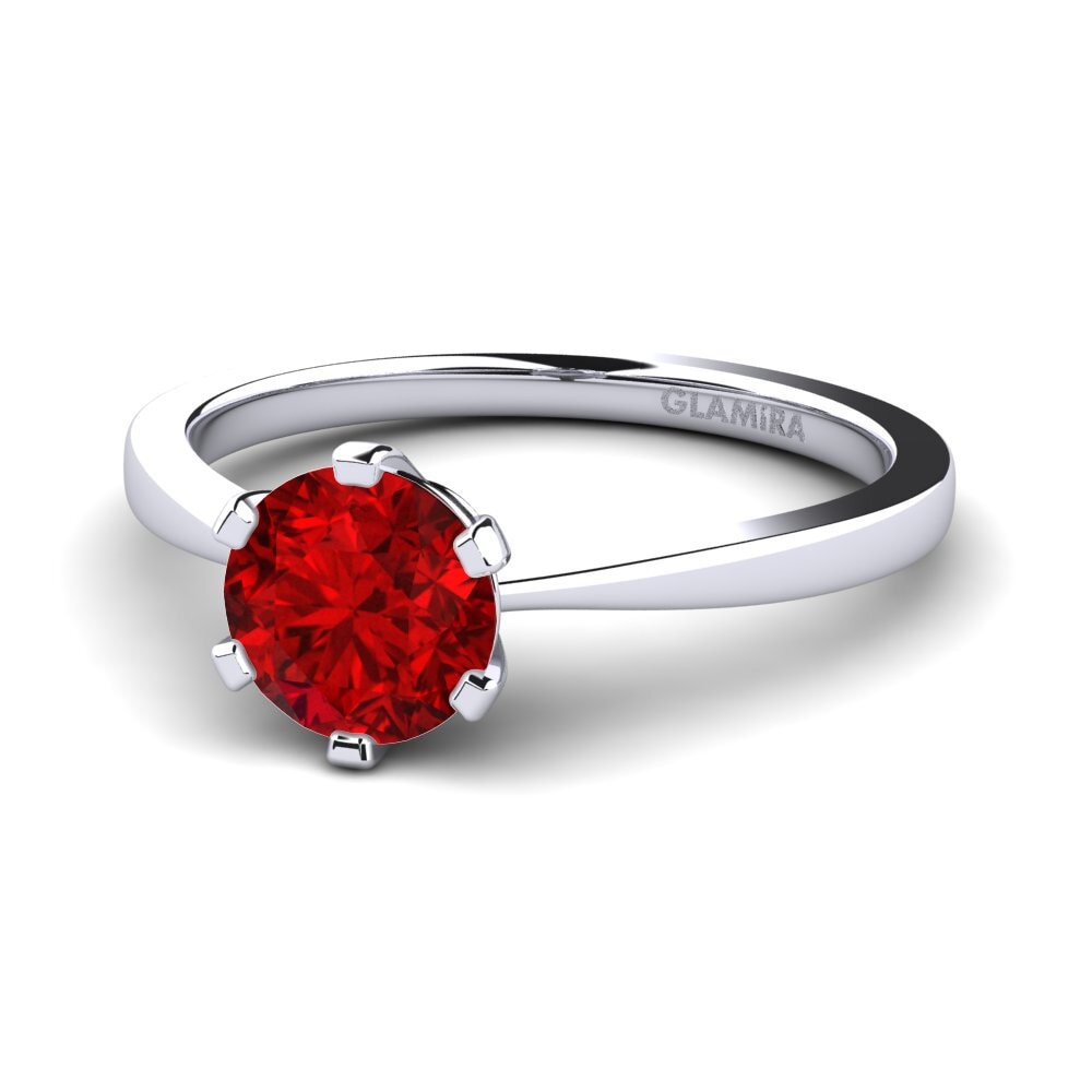 Ruby (Lab Created) Engagement Ring Bridal Rise 1.0 crt