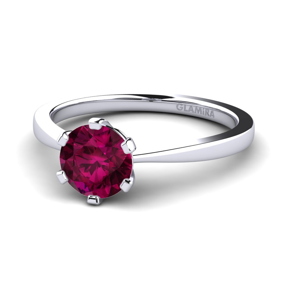 Granate Rhodolite Anillo de compromiso Bridal Rise 1.0crt