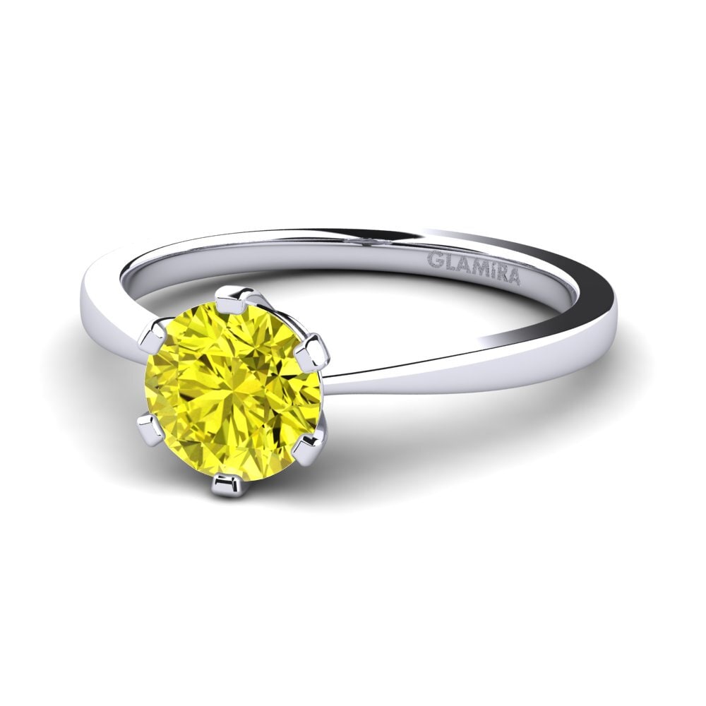 黃色鑽石 訂婚戒指 Bridal Rise 1.0crt