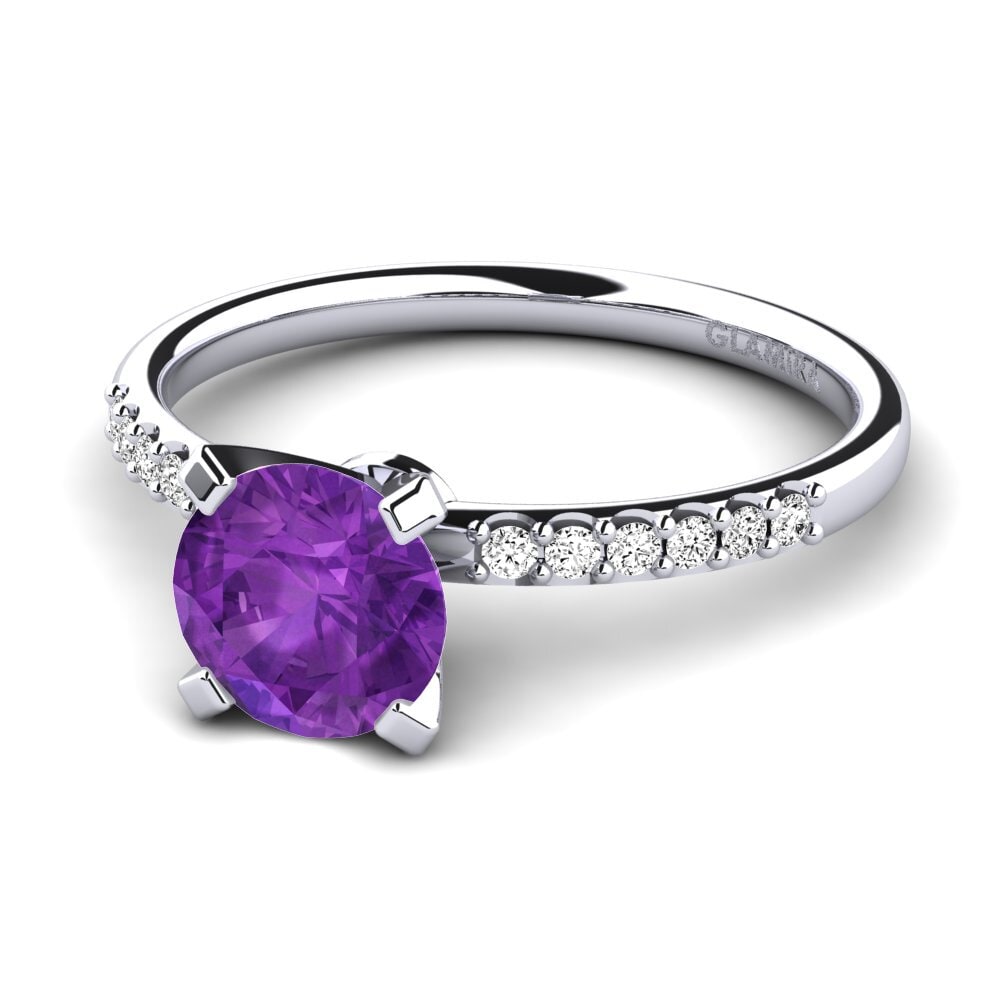 Amatista Anillo de compromiso Cadence