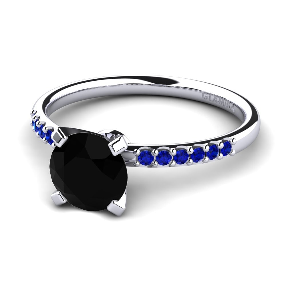 Diamante Negro Anillo de compromiso Cadence