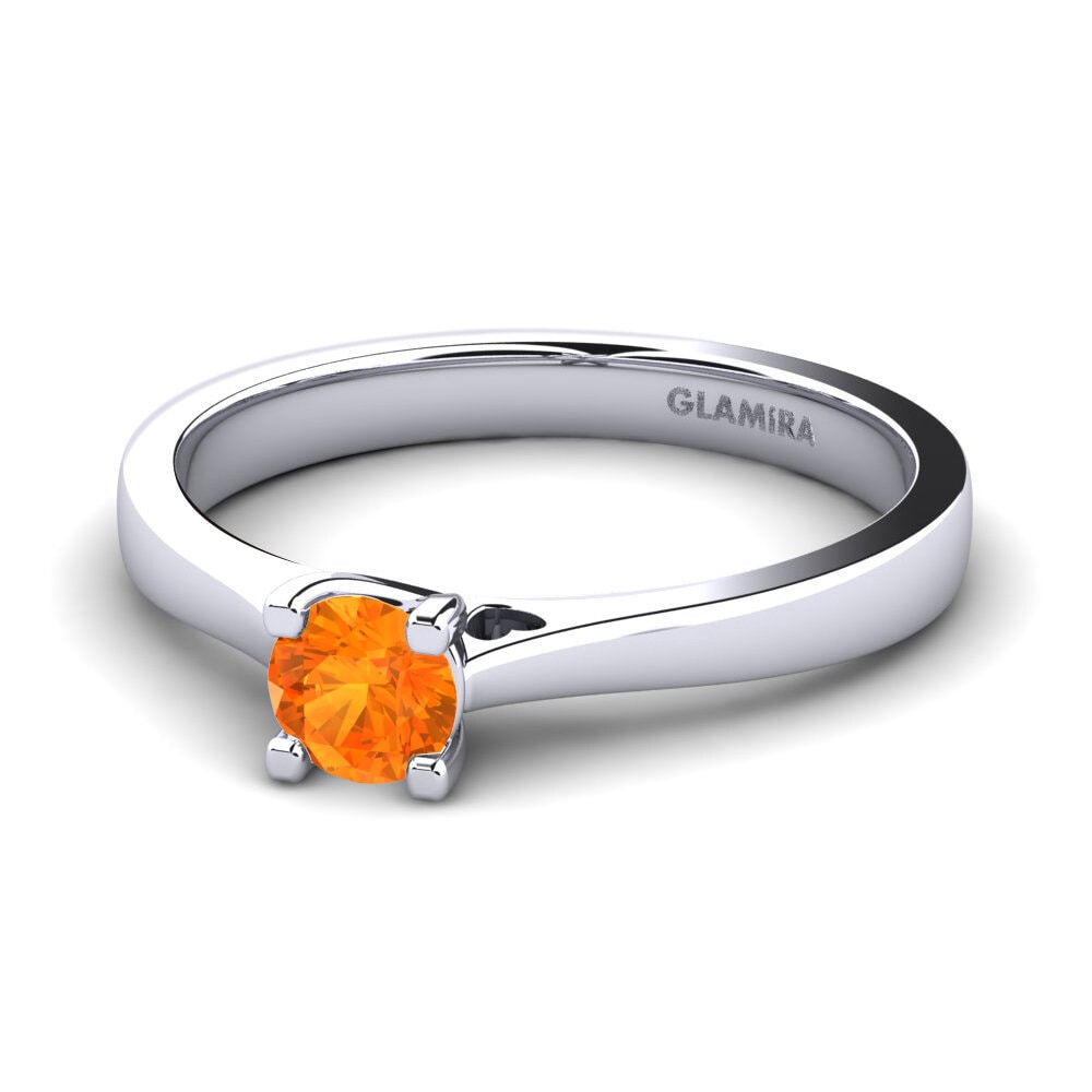 Zafiro Naranja Anillo de compromiso Céline