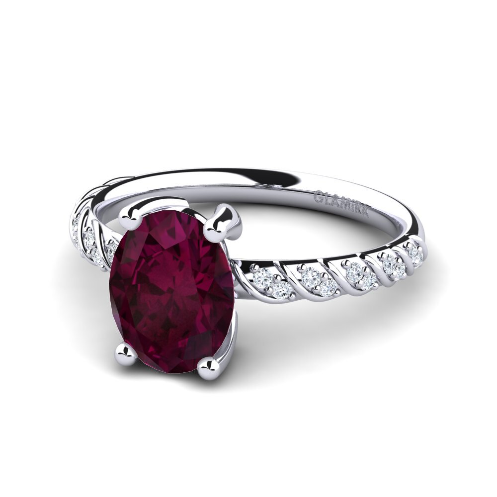 Rhodolite Garnet Engagement Ring Charleen
