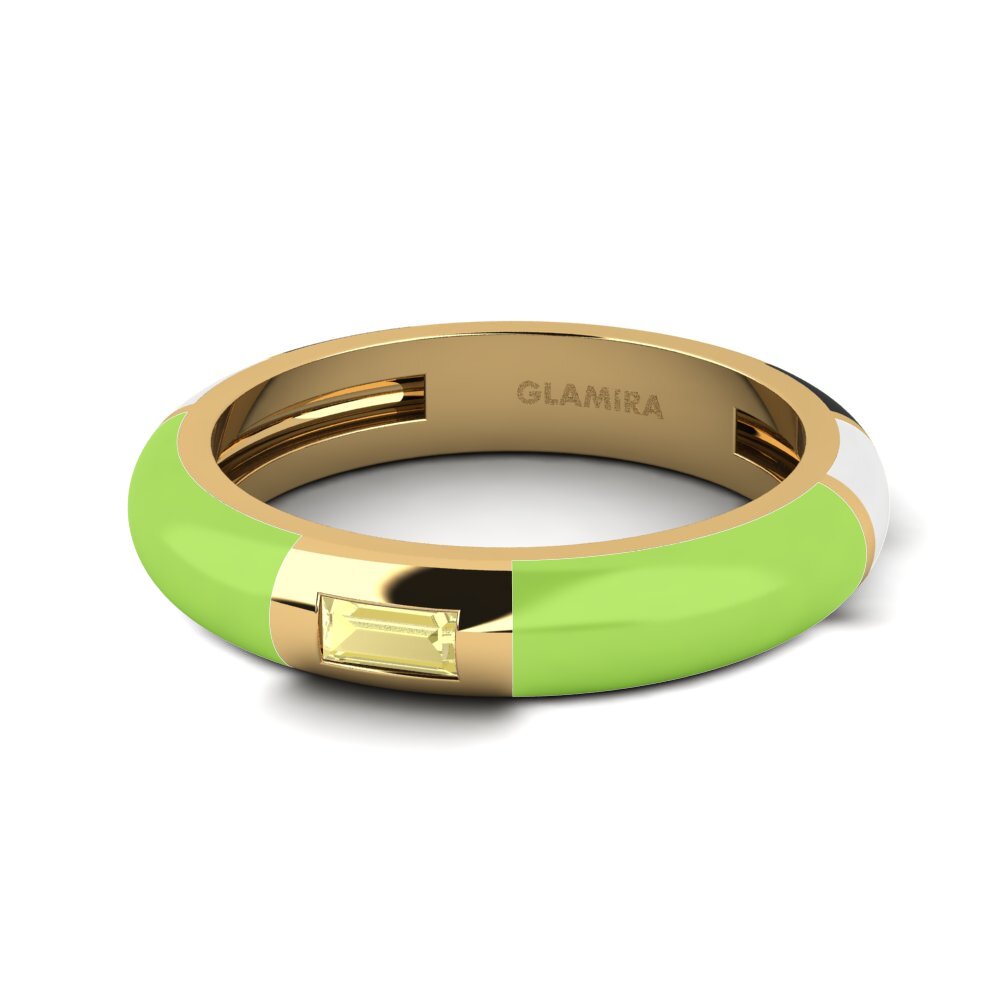 Zafiro amarillo Anillo Cie