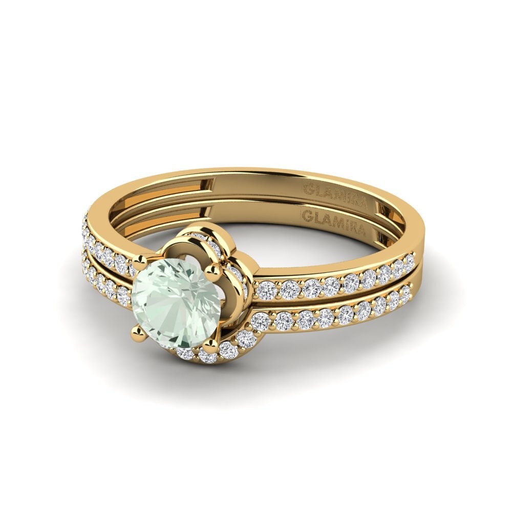 Green Amethyst Ring Consecratedness SET