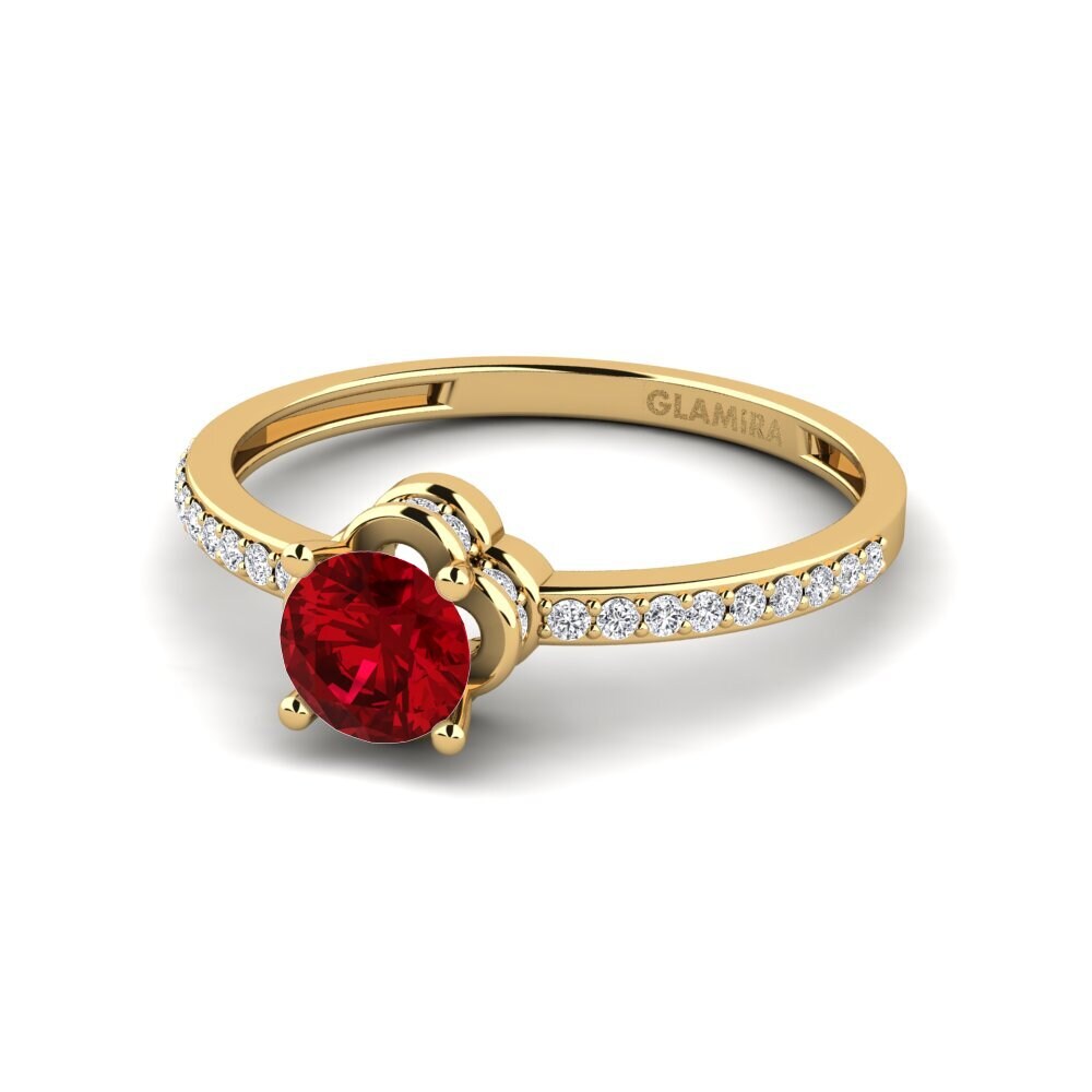 Circonita Roja Anillo de compromiso Consecratedness A
