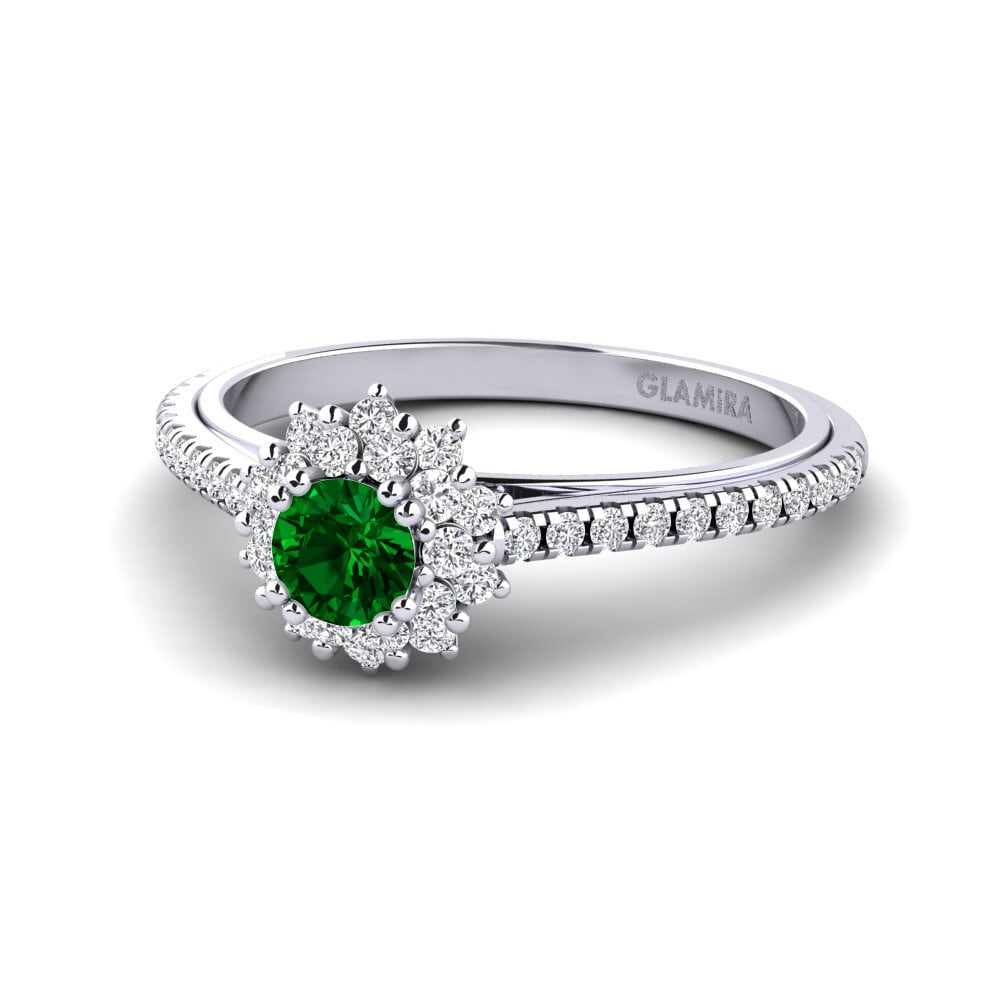 Green Zirconia Engagement Ring Daffney 0.25 crt