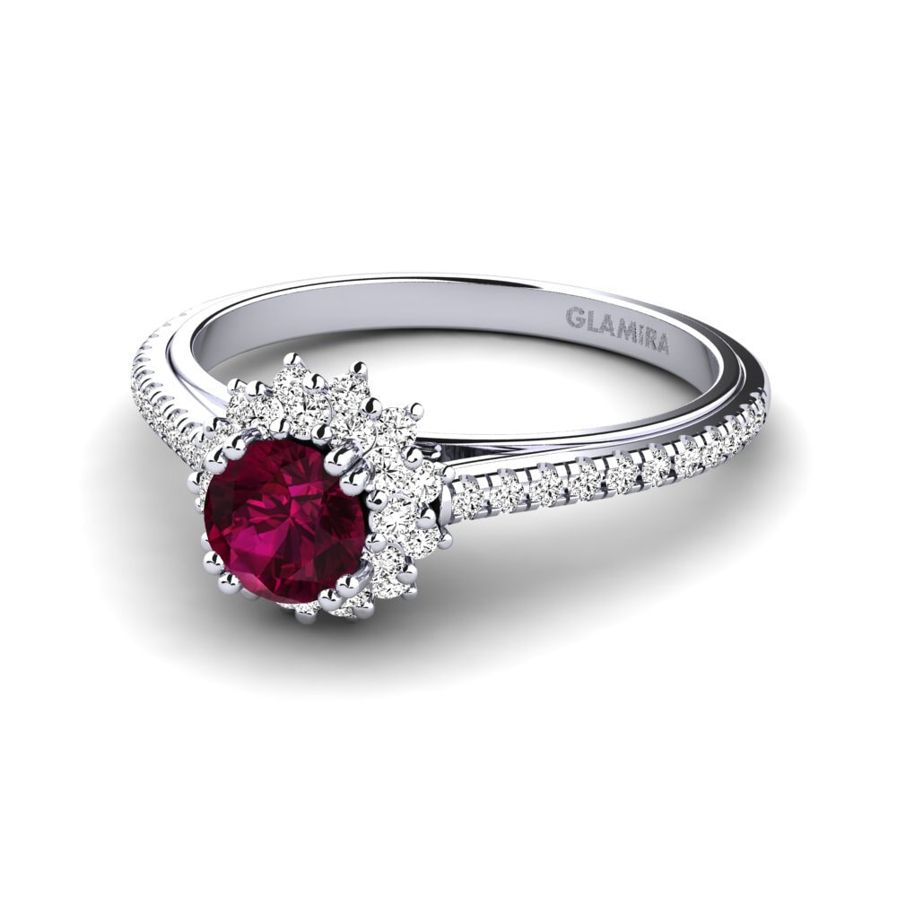 Đá Rhodolite Nhẫn đính hôn Daffney