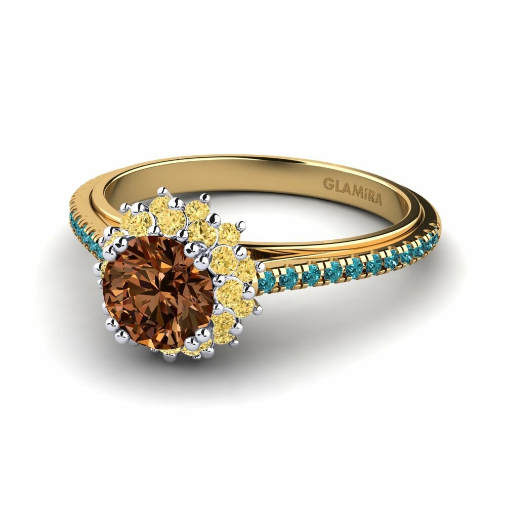 18K Geel & Wit Goud Verlovingsring Daffney 0.8 crt