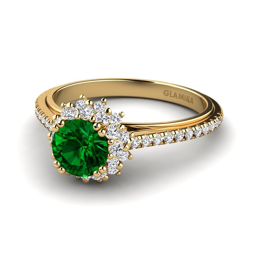 Green Zirconia Engagement Ring Daffney 0.8 crt