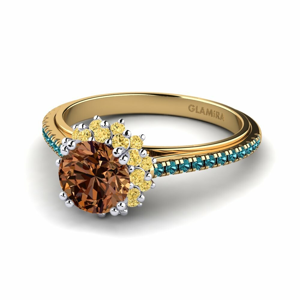 18K Geel & Wit Goud Verlovingsring Daffney 1.0 crt